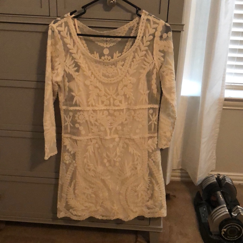 Express White/cream lace dress!